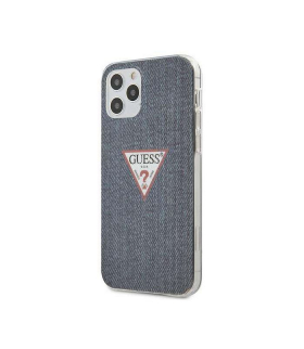 Nakładka do iPhone 12 / 12 Pro 6,1" GUHCP12MPCUJULDB granatowa hard case Triangle Collection TFO Guess GSM103695