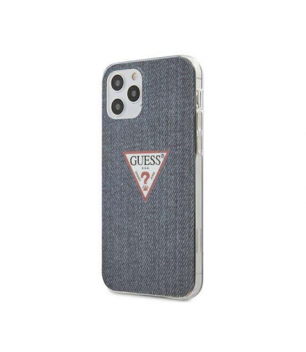 Nakładka do iPhone 12 / 12 Pro 6,1" GUHCP12MPCUJULDB granatowa hard case Triangle Collection TFO Guess GSM103695