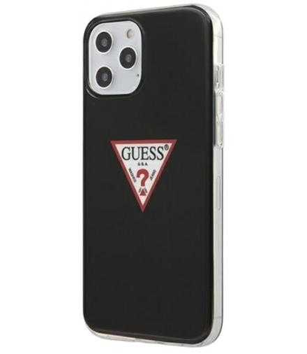 Nakładka do iPhone 12 / 12 Pro 6,1" GUHCP12MPCUCTLBK czarny hard case Triangle Collection TFO Guess GSM103701