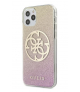 Nakładka do iPhone 12 / 12 Pro 6,1" GUHCP12MPCUGLPGG różowo-złote hard case Glitter Gradient 4G Circle Logo TFO Guess GSM104837