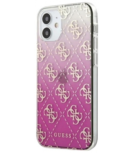 Nakładka do iPhone 12 Mini 5,4" GUHCP12SPCU4GGPI różowe hard case 4G Gradient TFO Guess GSM105925