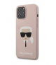 Nakładka do iPhone 12 Pro Max 6,7" KLHCP12LSLKHLP jasnoróżowa hard case Silicone Karl`s Head TFO Karl Lagerfeld GSM106011