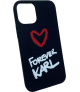 Nakładka do iPhone 12 Mini 5,4" KLHCP12SSILKRBK czarna hard case Silicone Forever Karl TFO Karl Lagerfeld GSM106012