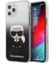 Nakładka do iPhone 12 Pro Max 6,7" KLHCP12LTRDFKBK czarna hard case Gradient Iconic Karl TFO Karl Lagerfeld GSM106029