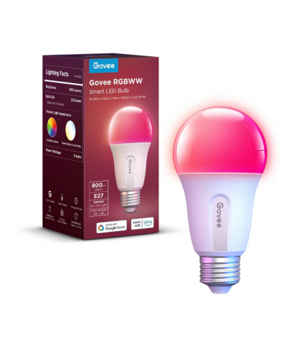 Govee H6004 Smart Light Bulb Żarówka RGB 800LM, 2.4GHz Wi-Fi + Bluetooth GOVEE H6004CC1