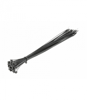 Nylonowe opaski zaciskowe, trytytki 3,6 x 300 mm, 25 szt., czarne Hogert HT2C707