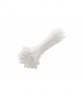 Nylonowe opaski zaciskowe, trytytki 2,5 x 140 mm, 100 szt., białe Hogert HT2C718