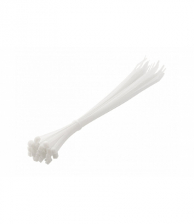 Nylonowe opaski zaciskowe, trytytki 4,8 x 300 mm, 25 szt., białe Hogert HT2C728