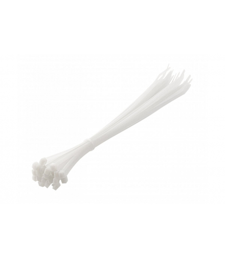 Nylonowe opaski zaciskowe, trytytki 4,8 x 300 mm, 25 szt., białe Hogert HT2C728