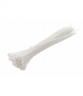 Nylonowe opaski zaciskowe, trytytki 4,8 x 370 mm, 100 szt., białe Hogert HT2C731