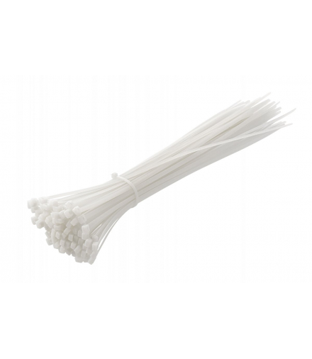 Nylonowe opaski zaciskowe, trytytki 4,8 x 370 mm, 100 szt., białe Hogert HT2C731