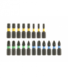 Bity udarowe 20 szt mix 25 mm Hogert HT1S698