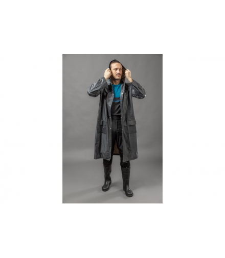 AUSSER płaszcz przeciwdeszczowy PVC ciemnoszary 3XL (58) Hogert HT5K940-3XL