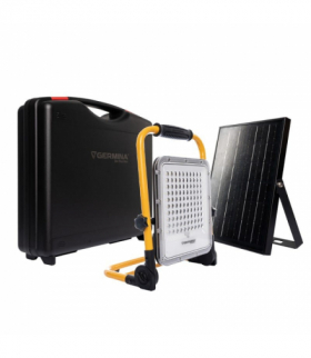 Naświetlacz LED ładowalny z panelem solarnym, 50 W, 1400 lm, 5000 K, IP65, Herkules, GERMINA GW-0076