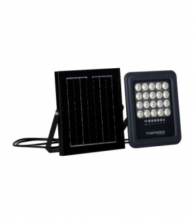 Naświetlacz LED z panelem solarnym, 50 W, 400 lm, 5000 K, IP65, Gemini, GERMINA GW-0080