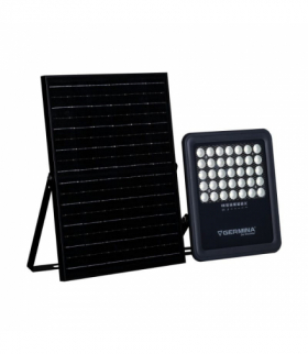 Naświetlacz LED z panelem solarnym, 200 W, 1400 lm, 5000 K, IP65, Gemini, GERMINA GW-0082