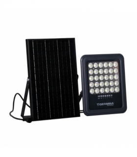 Naświetlacz LED z panelem solarnym, 100 W, 800 lm, 5000 K, IP65, Gemini, GERMINA GW-0081