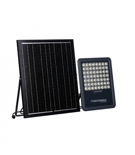 Naświetlacz LED z panelem solarnym, 300 W, 2000 lm, 5000 K, IP65, Gemini, GERMINA GW-0083