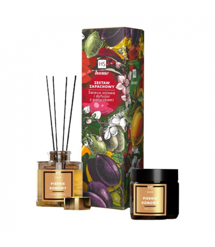 Zestaw świeca + dyfuzor zapachowy, Domowy piernik DPM HIS-45130