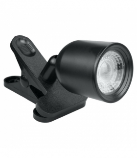 Lampka dekoracyjna LED z klipsem, 4 W, 350 lm, 4000 K, czarna DPM R3T-4W-B