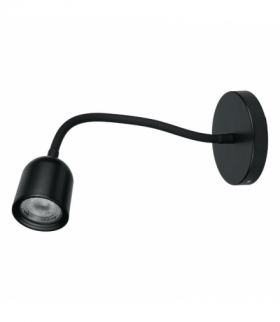 Lampka ścienna LED, 4 W, 320 lm, 4000 K, czarna DPM R4T-4W-B