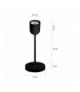 Lampka ścienna LED, 4 W, 320 lm, 4000 K, czarna DPM R4T-4W-B