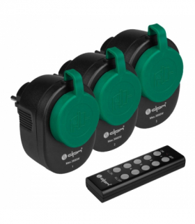 Bryzgoszczelne gniazda elektryczne na pilota, IP44, 3 szt. DPM DT44