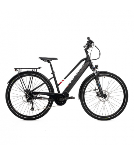 Rower elektryczny, 28 cali, trekkingowy, czarny, E-BIKE, GERMINA GE0008