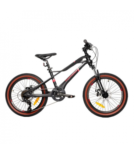 Rower dziecięcy 20 cali, czarny, MAGNESIUM, GERMINA MA20002