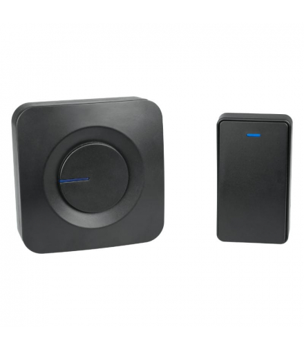 Dzwonek bezprzewodowy kinetyczny, odbiornik AC 230 V, czarny, LUMIO DPM DB001B