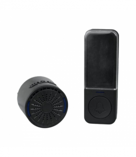 Dzwonek bezprzewodowy kinetyczny, odbiornik AC 230 V, czarny, LUMIO DPM DB002B