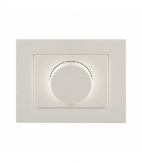 Ściemniacz LED z ramką, biały, XP500, Vilma DPM LED ARMP-B-S