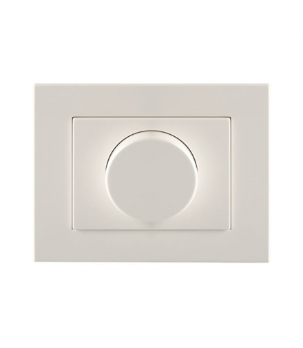 Ściemniacz LED z ramką, biały, XP500, Vilma DPM LED ARMP-B-S