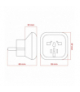 Adapter podróżny Europa, biały DPM PF01EU-W