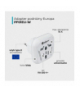 Adapter podróżny Europa, biały DPM PF01EU-W