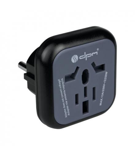 Adapter podróżny Europa, czarny DPM PF01EU-B