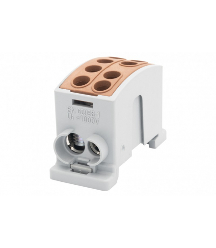 Zacisk HLK 125A-2 (1x35,1x25 / 1x35,1x25) Al/Cu - brązowy F-Elektro F2.0371