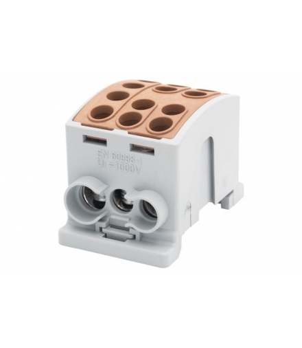 Zacisk HLK 125A-3 (1x35,2x25 / 1x35,2x25) Al/Cu - brązowy F-Elektro F2.0376