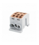 Zacisk HLK 125A-3 (1x35,2x25 / 1x35,2x25) Al/Cu - brązowy F-Elektro F2.0376