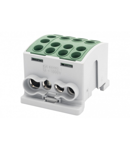 Zacisk HLK 125A-4 (1x35,3x25 / 1x35,3x25) Al/Cu - zielony F-Elektro F2.0384