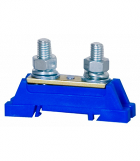 Zacisk ochronny oczkowy 2xM8 - niebieski F-Elektro F2.0048