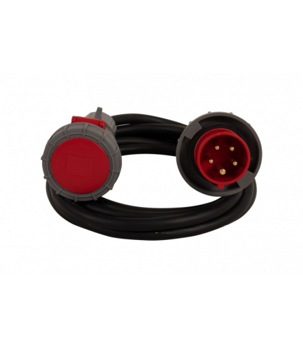 Przedłużacz siłowy 1-gniazdowy Guma OPD 5x2,5 - 25m z wtyczką 16A 5p i gniazdem 16A 5p IP65 F-Elektro 92975-25