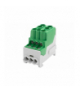 Blok rozdzielczy DBR 100A (2x25 / 6x10) Al/Cu - zielony F-Elektro F2.0551