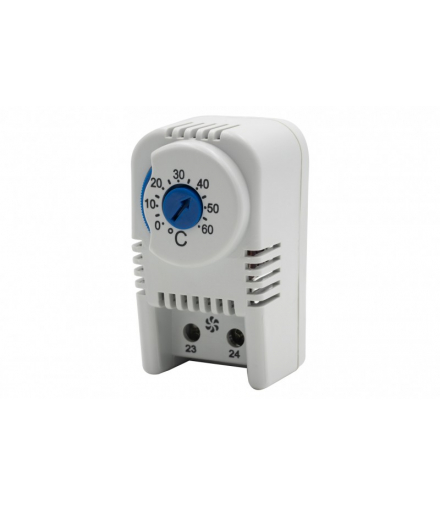 Termostat do chłodzenia NO 0-60 BLUE, do szaf sterowniczych, rozdzielnic F-Elektro F6.0088
