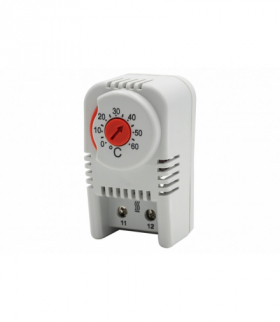 Termostat do ogrzewania NC 0-60 RED, do szaf sterowniczych, rozdzielnic F-Elektro F6.0087