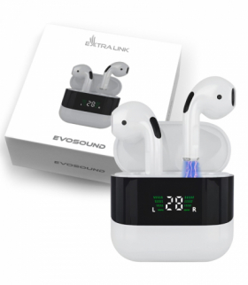 Extralink Lifestyle EvoSound V1.0 Bezprzewodowe słuchawki douszne Bluetooth 5.3, IPX4 EXTRALINK EVOSOUND-V1