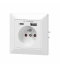 Gniazdo pojedyncze 2P+Z, USB-A + USB-C, wyjście 5VDC, max 2,8A Orno OR-AE-13232