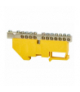 Listwa ochronna 11-modułowa 11x16mm2, 1x35mm2 wysoka podstawa - żółta F-Elektro F2.0066
