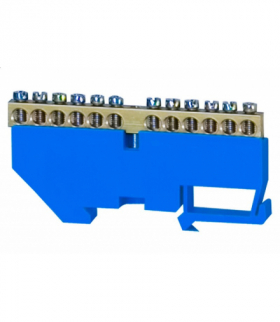 Listwa ochronna 12-modułowa 12x16mm2 wysoka podstawa - niebieska F-Elektro F2.0067