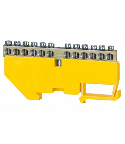 Listwa ochronna 12-modułowa 12x16mm2 wysoka podstawa - żółta F-Elektro F2.0068